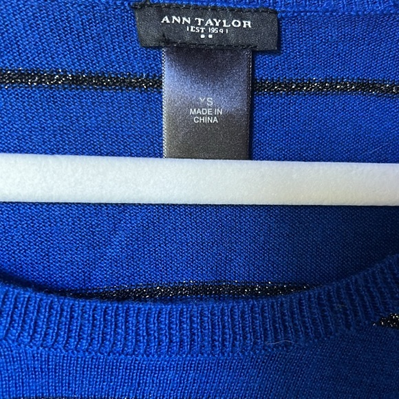 Ann Taylor Sparkly Stripe Sweater - Picture 2 of 4